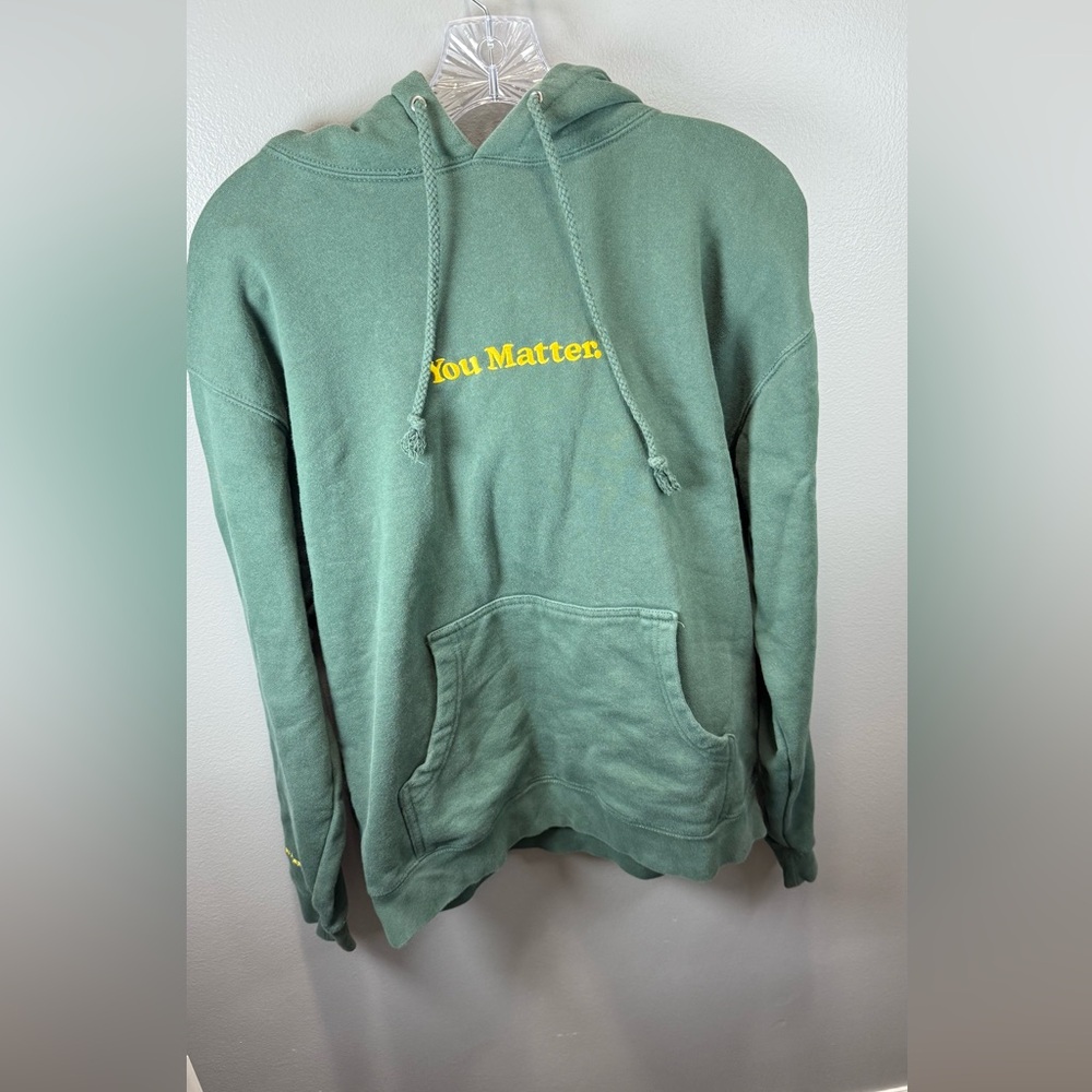 You Matter‎ Unisex Green Hoodie Size Medium